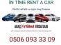 İN TİME RENT A CAR Gülşehirde Kaliteli Araç Kiralama Hizmetleri